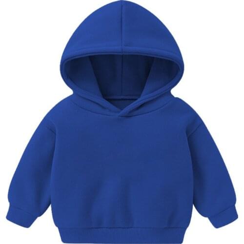 Hoodie Moletom Autumn Winter Fleece Sweatshirt Childrens Clothing Boys Sweater Shirt Girl Fashion Clothes Solid Color Sudaderas