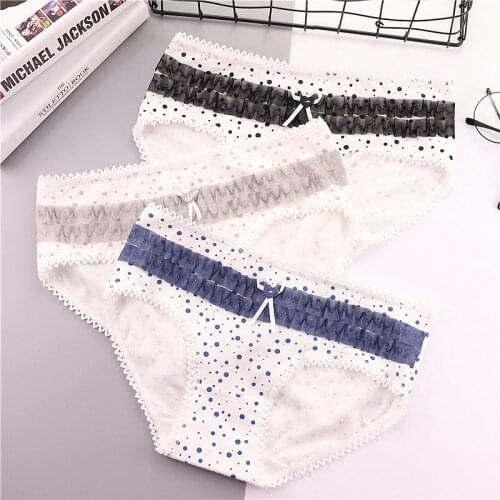 3pcs/lot Panties Girl Fashion Floral Lace Culottes Coton FilleChildren Underwear Girl Panties High Quality Girls Underwear