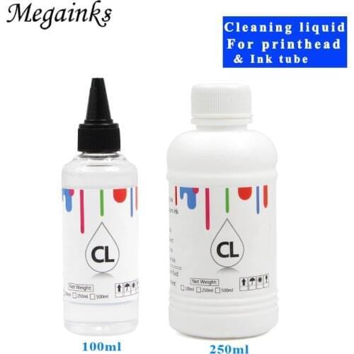 Universal 100ml 250ml Eco Solvent Ink Print Head Cleaning Liquid for Epson for Roland Mimaki Printer Tube Cleaner Solution Fluid