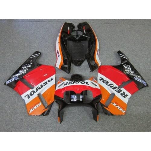 High quality Fairing body kit For Honda RVF400 NC35 orange red black fairings set rvf400 nc35 ET29