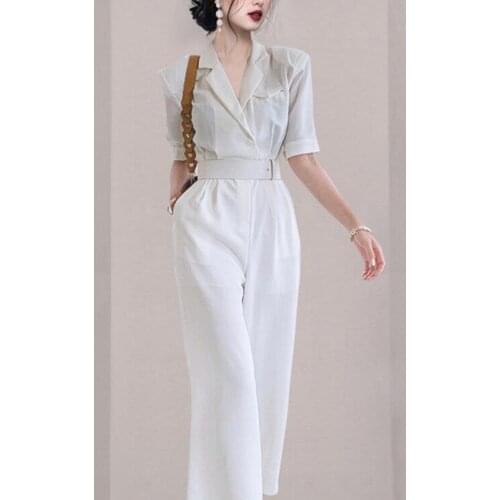 ZAWFL 2021 New Summer Women Jumpsuits V Neck Sashes Jumpuits Fashion Sexy Bodycon Elegant Evening Party White Jumpsuit Vestidos