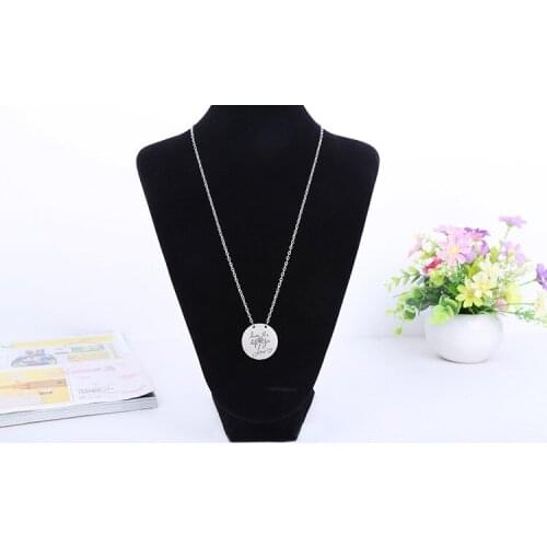 N365 Present day mother fashion with letter love between "hope for tomorrow" women jewelry,letters engraved round necklaces