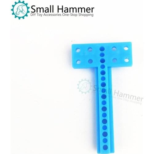 10pcs Blue T-bar Ten-track motor fixed rod Technical building blocks Motor seat rod