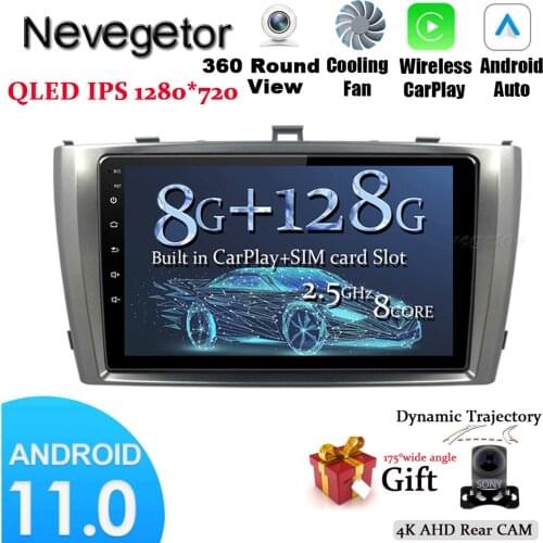 2 Din Car Radio Navigation GPS Bt Player 9 Inch Screen For Toyota Avensis 2008-2015 Android 11 Stereo Head Unit WIFI Autoradio