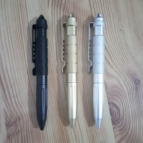 200pcs Practical Tactical Pens EDC Aluminum Glass Breaker Self Defense Tactical Survival Pen Multi-function Camping Writing Tool