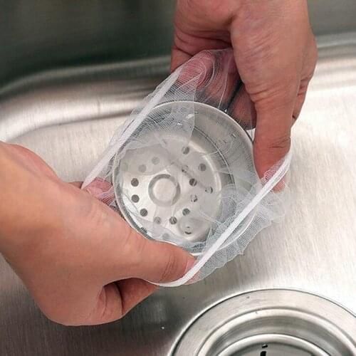30PCS Reusable Garbage Bag for Sink Strainers Hair trash Colanders For Kitchen Bathroom Trash Tools Shower Drain Net Bags