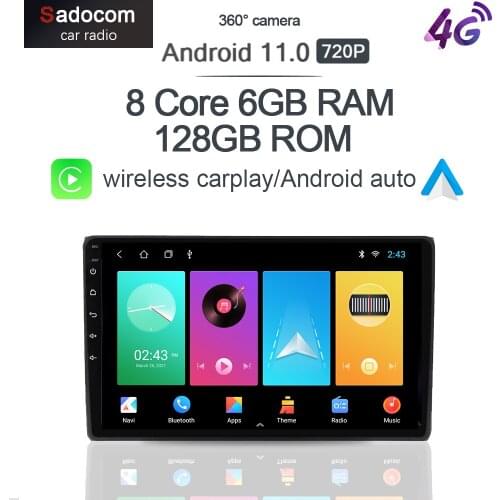 9" IPS 360 Camera Carplay 6G+128G Android 10.0 Car DVD Player GPS WIFI Bluetooth RDS Radio For Audi A4 1998-2003 S4 RS4 8E 8F