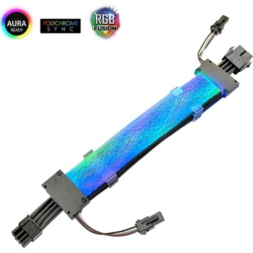 8Pin GPU Extension Cable Male to Female 5V ARGB Extension Cord RGB Cable SYNC AURA Connector for PC Case