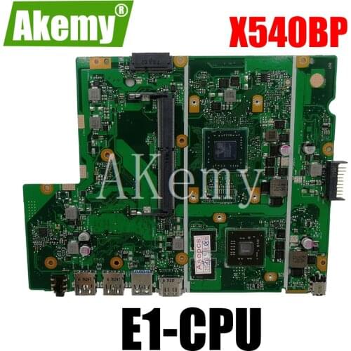 Akemy For Asus X540BP X540B Laotop Mainboard X540BP Motherboard with E1-CPU