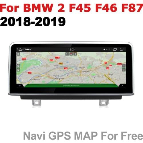 Car Radio 2 din GPS Android Navigation For BMW 2 Series F45 F46 F87 2018~2019 EVO AUX Stereo multimedia touch screen original