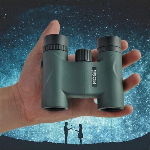 MOGE 10x22 Straight Binoculars Low Light Level Night Vision Non-Infrared Pocket Portable Concert Telescope