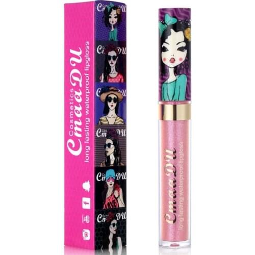 Shimmer lip gloss beauty girl diamond glitter lip tint waterproof long lasting 10 color gold flash liquid lipstick