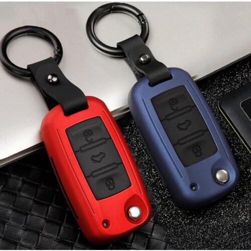 Carbon Fiber Matte Car Key Cover Remote Fob Holder Case Shell For Volkswagen VW Jetta Golf Polo Passat Tiguan For Skoda Octavia