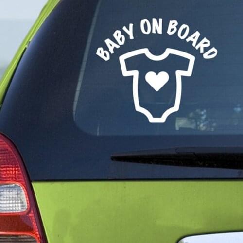 Black/Sliver Baby on board Vinyl Sticker Car Decal Sticker For Car Window Funny Cute Clothes Design Waterproof New S619