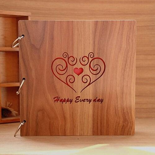 Wooden Cover Albums Handmade Loose-leaf Pasted Diy Photo Album Personalized Photo Album Wedding Birthday Gifts