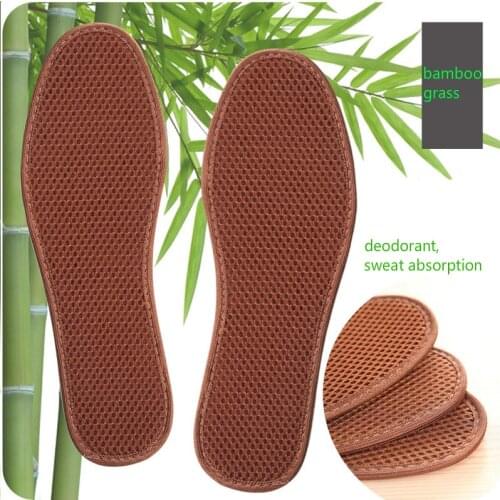 Men and women of bamboo charcoal absorbent breathable deodorant sports shoes pad insole thin damping mat