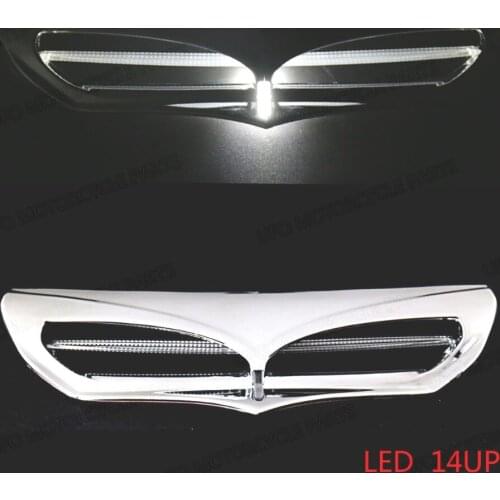 Chrome LED Fairing Scoop Intake Trim Accent For Harley Touring Street Glide 14-17