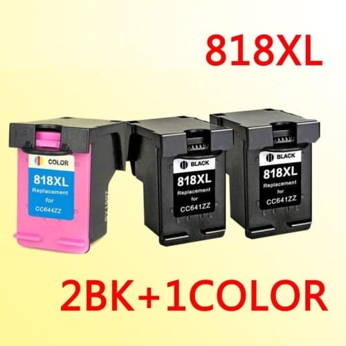 3pcs ink cartridge compatible for818 compatible for 818 818xl DeskjetF2418/F2488/D1668/D2568/D2668/D5568