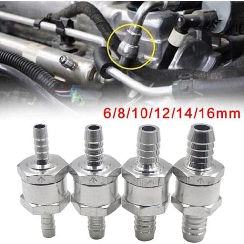 1 Pc Many Kinds One Way 6/8/10/12/14/16mm Valves Aluminium Fit Carburettor Fuel Check Non One Parts Alloy Return Way K3A9