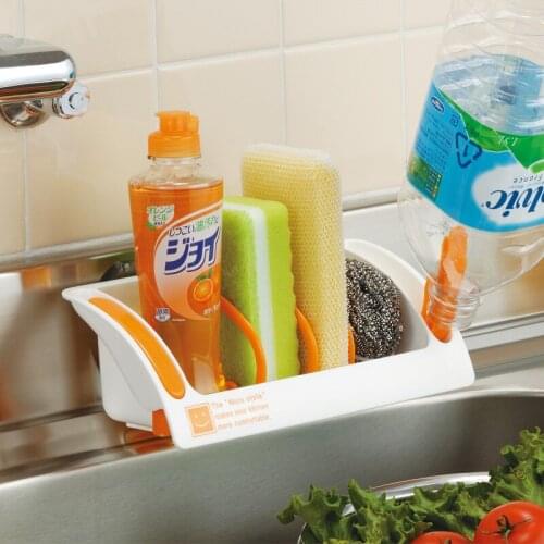 Inomata Kitchen Scouring pad & washing sponge storage rack/ Drain shelf, Sponge holder