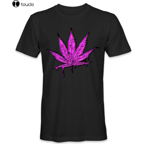 Purple Weed Leaf. Marijuana Weed Pot Head Lovers T-Shirt Tee Shirt