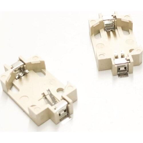 MasterFire 100pcs/lot White Housing CR2032 2032 SMD Cell Button Batteries Holder Socket Case Battery Holder Plastic Box