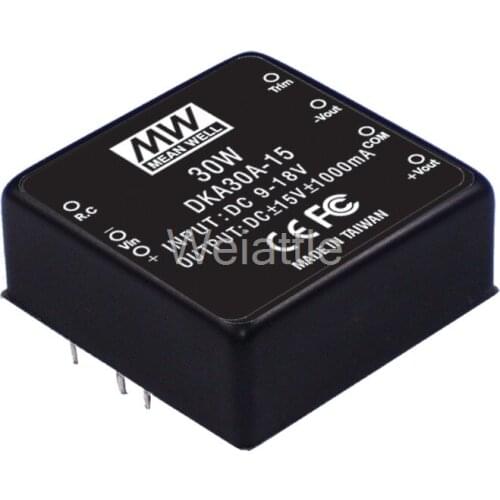 MEAN WELL original DKA30B-15 15V 1000mA meanwell DKA30 15V 30W DC-DC Regulated Dual Output Converter