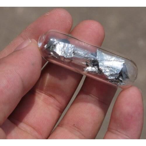 Metal germanium, glass sealed high purity germanium, rare dispersed metal, Ge 99.999%, 5 grams /1 branch