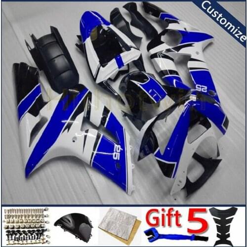 Motorcycle cowl For ZX-6R 2003 2004 ZX6R 03 04 ZX 6R ABS plastic Fairings hull Injection mold blue white