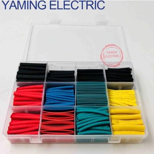 530pcs/set Heat Shrink Tubing Ratio 2:1 Wrap Wire Cable Sleeve Kit Insulation Shrinkable Tube Assortment Electronic Polyolefin