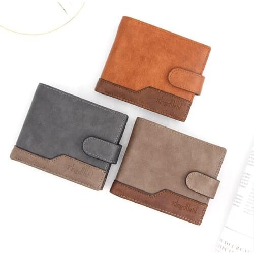 New Wallet Leather Wallet Mens Short Wallet Hot Sale Retro Multi-card Short Wallet Multifunctional PU Waterproof Wallet