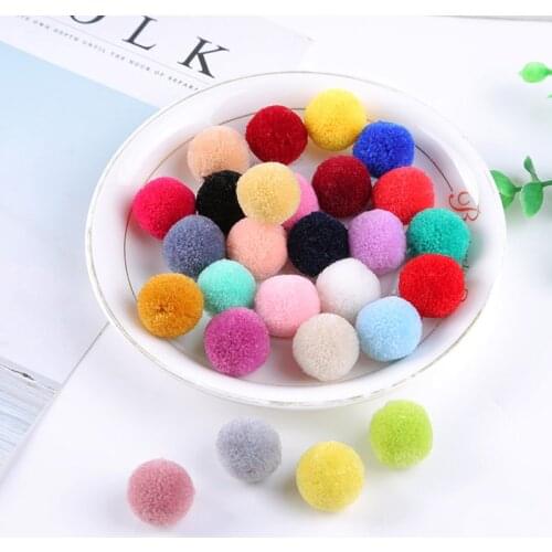 DIY 2CM Random Colors Pom Pom Ponpon Ball for Women handmade Jewelry Accessories Pompon Cashmere Craft 200 Pcs Per Lot Wholesale