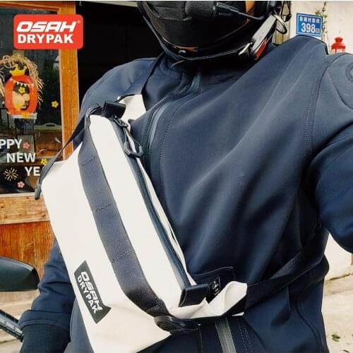 OSAH White Blue Fashion Stylish Unisex Waterproof Hiking Camping Cycling Motorcycle Waist Pack/ Fanny Bag Cheast Bag Women Men