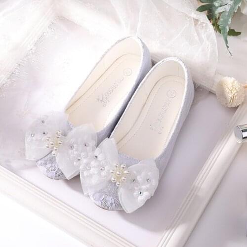 PINK WHITE children shoes girls princess shoes fashion girls sandals kids designer single shoes Spring Atunmn new girls wedding