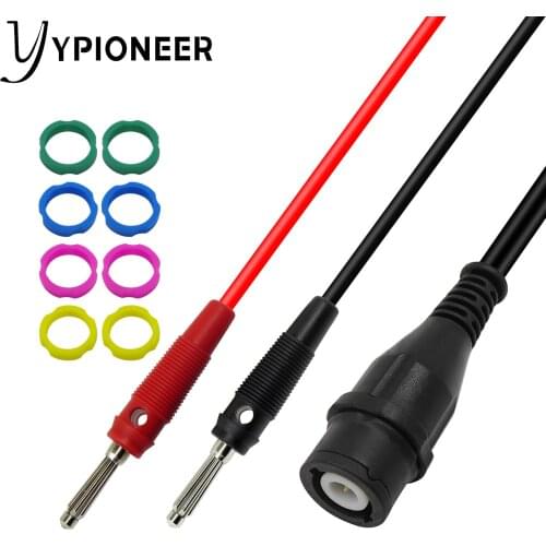 Cleqee P1203 BNC male plug to 4mm Banana plug Coaxial Cable Oscilloscope Test Lead 120CM