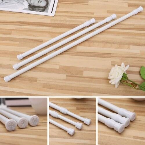 Curtain Rods Telescopic Pole Voile Extendable Tension Rod Hanger Spring Loaded Adjustable Bathroom Shower
