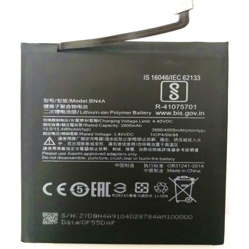 4000 mah BN4A Replacement cell phone Battery For Xiaomi Redmi Note 7 With Tools