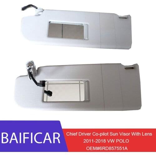 Baificar Brand New High Quality Gray Chief Driver & Co-pilot Sun Visor With Lens 6RD857551A For 2011-2018 V.W Polo