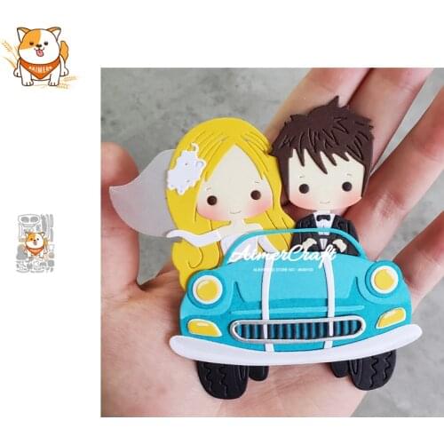 Bride Groom Wedding Car Metal Cutting Dies Mold Knife Scrapbooking Stencil Embossing Craft Die Cuts Card Making New Die For 2020