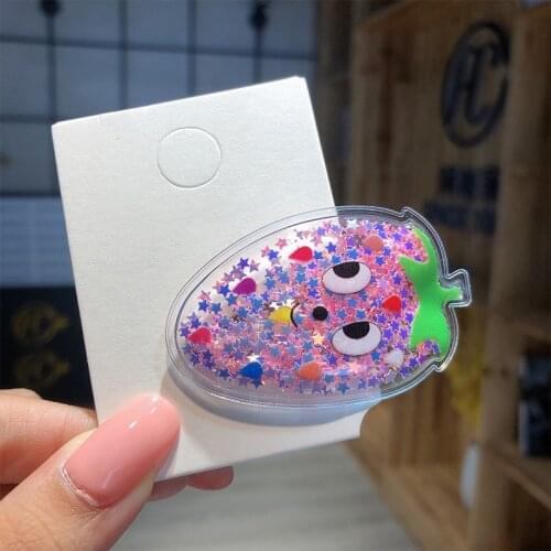 H:HYDE Children Cute Cartoon Fruit Hair Clip Transparent Hairpin Pineapple Strawberry Hair Accessories Headdress For Girls