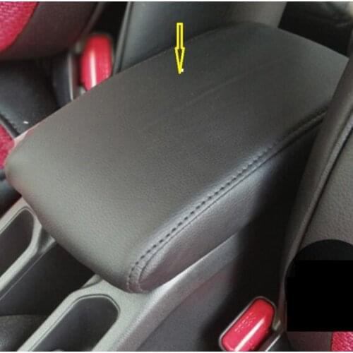 For Honda City 2015 2016 2017 2018 Customzied Microfibre Leather Center Armrest Protective Cover Car accessories interior