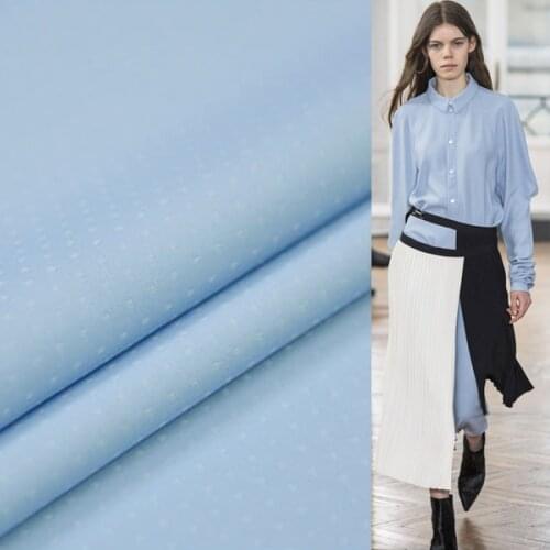 Jacquard design bright blue rayon cotton fabric very soft comfortable,RCT011