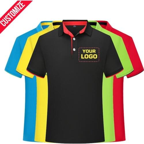Your Logo Team Custom Embroidery Printed Male Polo Shirts For Women Short-Sleeve Tee Man Polo Collar Shirts Golf Wear