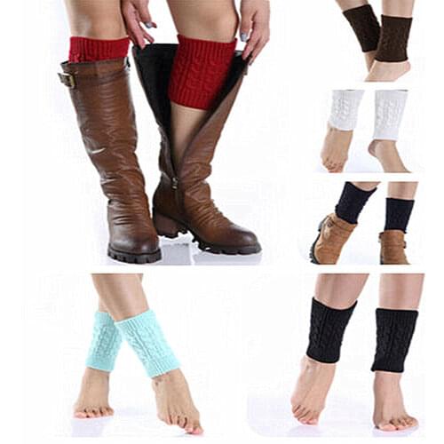 Ladies Winter Knitted Leg Warmers Boot Cuffs Trim Toppers Leg Warmers ST003
