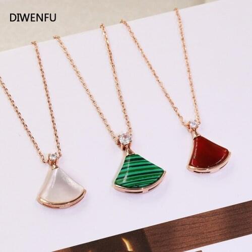 14K Rose Gold Necklace Pendant for Women Natural Pierscionki Bijoux Femme Chain Necklace Naszyjnik Jewelry Naszyjnik Joyas