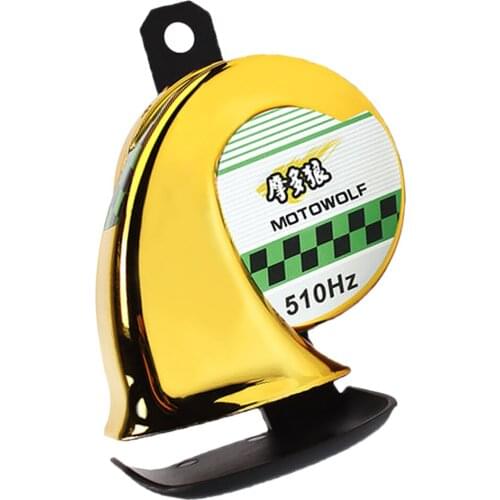 Gold 12V 510Hz Auto Car Motorcycle 110dB Loud Snail Electric Air Horn Universal