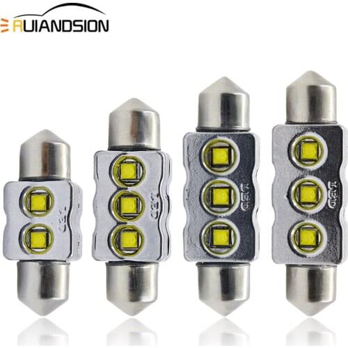 2PCS 10W 15W car Festoon LED Bulb 31mm 36mm 39mm 41mm Canbus Error Free SMD XB-D Chipset Dome Interior map light 10-30V White