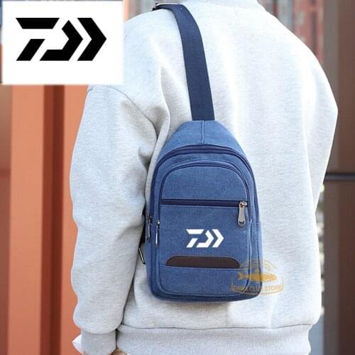 2020 Daiwa Mens Outdoor Fishing Waterproof Chest Bag Canvas Multifunctional Shoulder Diagonal Cycling Backpack