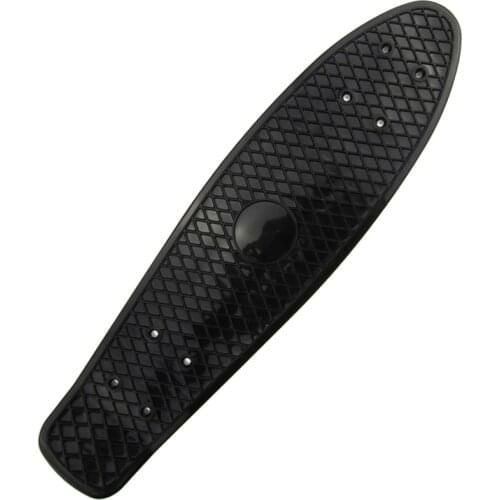 22.5X 6 Inch Skateboard Plastic Fish Banana Skating Board Decks for Outdoor Sport Fish Board Non-Slip Deck Black