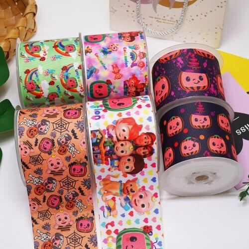 3 Inch 75 MM Cartoon Sport Printed Grosgrain Ribbons For Bows Craft Suppliers Ribbons for Bows 58428